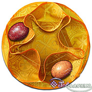 Салфетка пасхальная Хризантема Желтая (для кулича и яиц) 1 шт