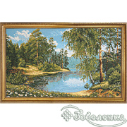 Гобелен картина Заводь в лесу - 38х60 см (багет 2)