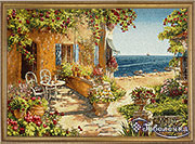 Гобелен картина Ривьера (Утренний чай) - 51х70 см