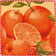 Салфетка гобеленовая Апельсин 25х25 +/-2 см