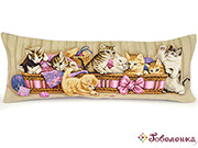 Чехол декоративный на подушку Пестрые котята 85х33 см
