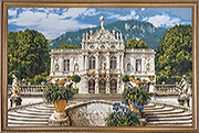 Гобелен картина Замок Линдерхоф - 77х51 см (багет 2)