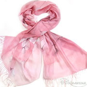 Палантин Вишнёвый цвет (розовый) 70х180 см (иск. шелк 20%, бамбук 80 %)