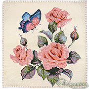 Розы салфетка гобеленовая 35х35 +/-2 см