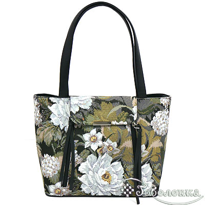 Гобеленовая сумка Арина 634 гобелен + экокожа 29x23x12 см