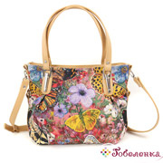 Женская сумка Бабочки 262  гобелен+экокожа 29х27х11 см (расцветка в ассортименте см. ФОТО ->>)