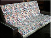 Накидка на диван с бахромой Боярыня (с шиниллом) 155х220 +/-5 см
