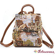 Рюкзак Фландрия 326 гобелен + экокожа 25х23х10 см Рюкзак Фландрия 326 гобелен + экокожа 25х23х10 см
