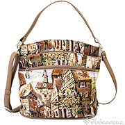 Женская сумка Фландрия 562 гобелен+экокожа 28х24х13 см
