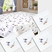 Подарочный набор Гуси, гобелен : Праздничная скатерть 160х190 см + Салфетка  38х38 см (4шт)