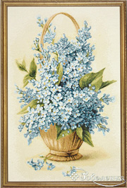 Гобелен картина Весенний букет - 38х55 см (багет 2)