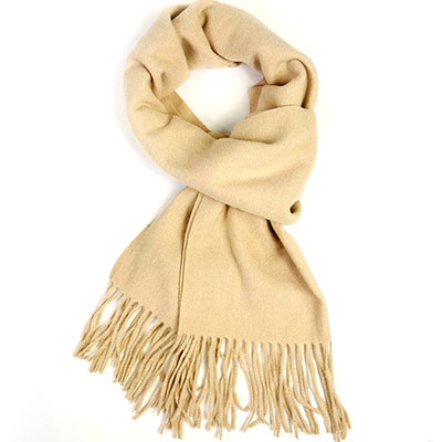 Шарф №32 (бежевый, 32х170 см, 20% шерсть, 80% акрил)