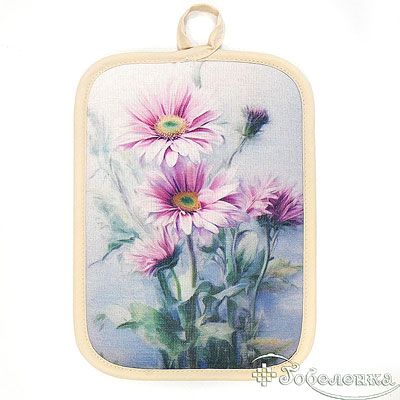 Прихватка Герберы 14х22 см (печать 70%ПЭ, 30%Хлопок)