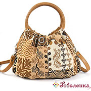 Женская сумка Карелия 316 гобелен+экокожа 35х28х12 см