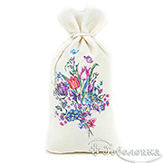 Мешочек для подарков Весенний букет (Тюльпаны и бабочки) 17х27х5 см