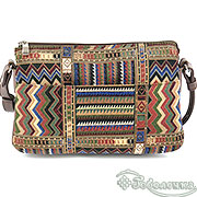 Маленькая женская сумка Мексика 979 гобелен + экокожа 26х18х5 см
