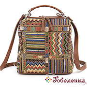 Рюкзак Мексика 521 гобелен + экокожа 26x26x12 см
