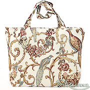 Сумка с подкладкой и молнией (широкая) Райский сад 31х42 см, гобелен