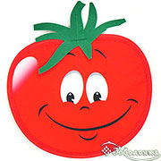 Прихватка Помидор, диаметр 20 см, фотопечать( ПЭ80%, Хлопок 20%)