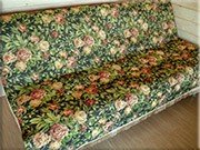 Накидка на диван Ретро Розы 155х220 +/-5 см с бахромой