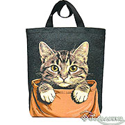 Сумка гобелен Котик Вениамин 35х37х7 см