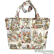 Сумка с подкладкой и молнией (широкая) Французский роман 31х42 см, гобелен