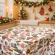 Скатерть новогодняя Счастливый Новый Год (гобеленовая 120х140 см)