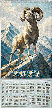 Календарь 2027 - Архар  38х78 см (гобелен)