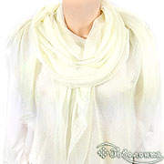 Палантин Бриз (белый лайм) 92х180 см (Хлопок 100%)