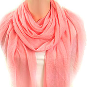 Палантин Бриз (коралловый) №2 90х180 см (Хлопок 100%)