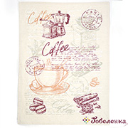 Кухонное полотенце Кофе 45х60 см. (печать, лен 50%, хл 50%) Кухонное полотенце Кофе 45х60 см. (печать, лен 50%, хл 50%)