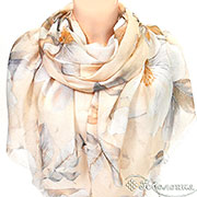 Палантин Нежная Магнолия (сливочный) 180х78 см (хлопок 100%)