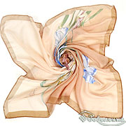 Платок Ирисы 87х87 см цвет 9 (100% хлопок)