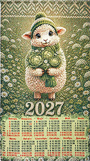 Благополучия. Календарь 2027 38х71 см (гобелен)
