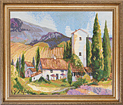 Гобелен картина Прованс- 35х30 см (багет 2)