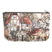 Косметичка на молнии гобелен (в ассортименте) Мельница 14х20 см