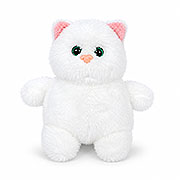 Мягкая игрушка Кот, белый 10×14 см
