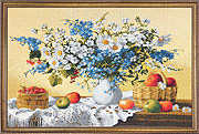 Гобелен картина Кружево - 70х51 см (багет 2 золото)