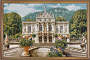 Гобелен картина Замок Линдерхоф - 55х39 см (багет 2)