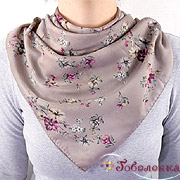 Платок Мильфлёр (розовое какао) 95х95 см (хлопок 50%, вискоза 50%) Платок Мильфлёр (розовое какао) 95х95 см (хлопок 50%, вискоза 50%)