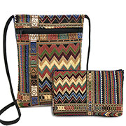 Набор подарочный Мексика, гобелен: сумочка для телефона на молнии 15х20 см + Косметичка на молнии  14х20 см