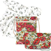 Набор подарочный К Пасхе, гобелен: сумочка для телефона на молнии 15х20 см + Косметичка на молнии  14х20 см+Платок шейный Вербена белый №26(хлопок 100%) 59х60см +/- 2 см