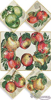 Набор салфеток гобеленовых: В саду 30х40 см(+/_2 см) -1 шт и 4 салфетки 19х19 +/-1 см