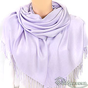 Палантин однотонный сиреневый 70х180 см (кашемир 70%, шелк 30%)