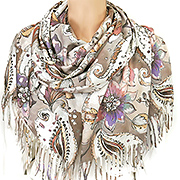 Палантин Сказочная душа Василиса -  70х180 см №7 (Шерсть 25%, Вискоза 35%, Акрил 40%)