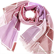 Палантин Лабиринт удачи 80х180 см №8 сирень (100% хлопок)