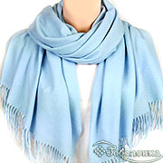 Палантин однотонный Теплый лёд 65х180 см (100% кашемир)