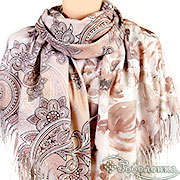 Палантин Богема №13 (айвори) 70х180 см (100% кашемир)