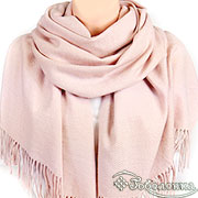 Палантин однотонный пыльно-розовый 65х180 см (100% кашемир)