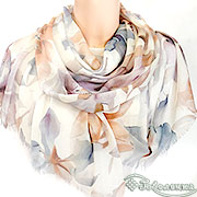 Палантин Орхидея №11 (карамельно-лиловый) 80х180 см (хлопок 100 %)